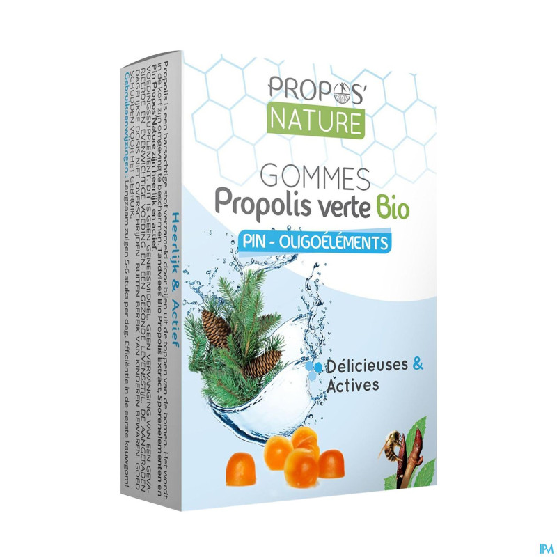 Gomme propolis s/sucre pin oligoelements 45g