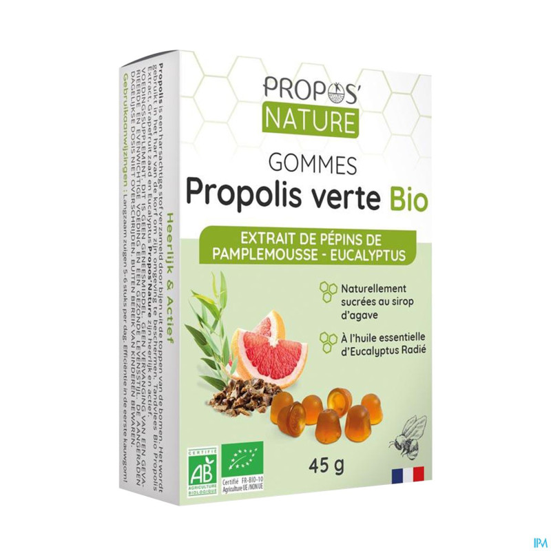 Gomme propolis extrait pepin pamp eucalyptus 45g