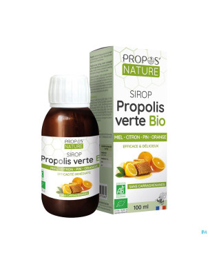 Sirop propolis bio miel citron pin orange 100ml