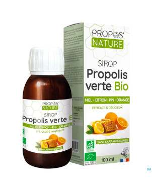 Sirop propolis bio miel citron pin orange 100ml
