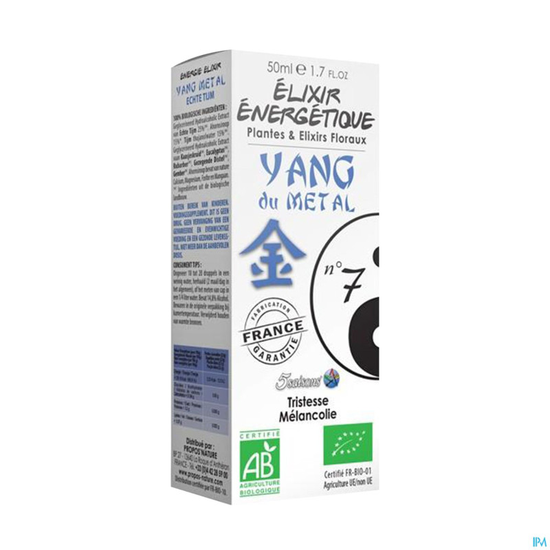 Elixir energetique n 7 yang metal 50ml