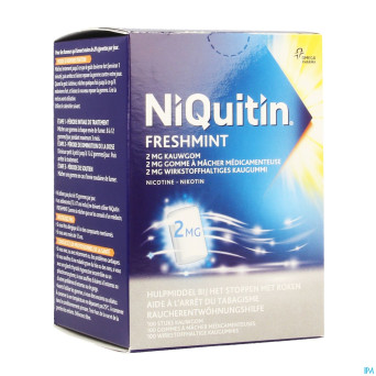 Niquitin 2,0 mg menthe gomme a macher 100