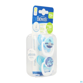 Dr brown sucettes pv bleu 0-6 mois 2    escos