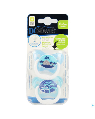 Dr brown sucettes pv bleu 0-6 mois 2    escos