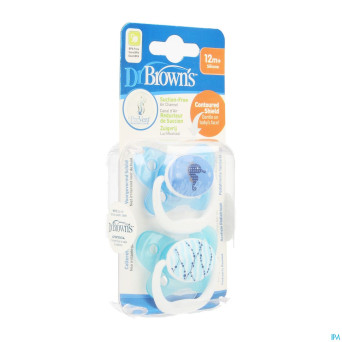 Dr brown sucettes pv bleu 12+ mois 2    escos