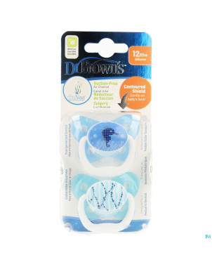 Dr brown sucettes pv bleu 12+ mois 2    escos