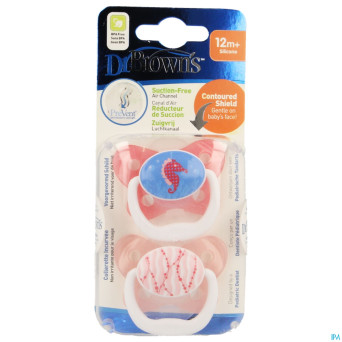 Dr brown sucettes pv rose 12+ mois 2    escos
