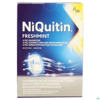 Niquitin mint 4,0mg gomme a macher 100
