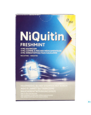 Niquitin mint 4,0mg gomme a macher 100