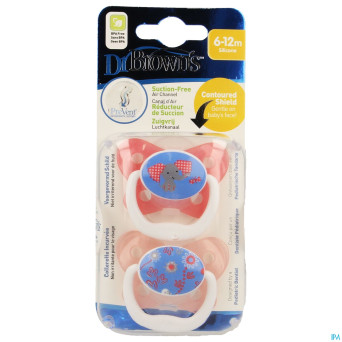 Dr brown sucettes pv rose 6-12 mois 2    escos