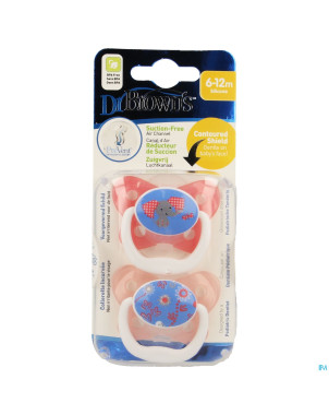 Dr brown sucettes pv rose 6-12 mois 2    escos