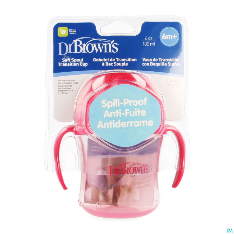 Dr brown gobelet 180ml rose    escos