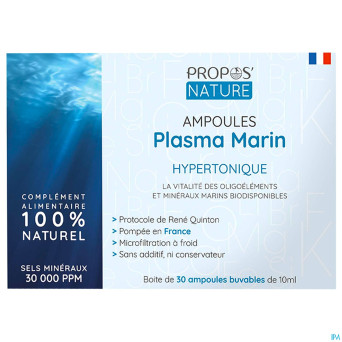 Plasma marin hypertonique amp30