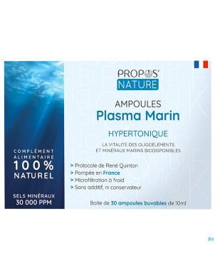 Plasma marin hypertonique amp30