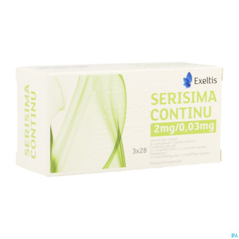 Serisima continu 2mg/0,03mg comp pell  3 x 28