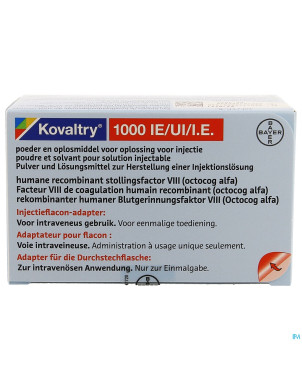 Kovaltry 1000ui ser preremplie 2,5ml + fl inj 1