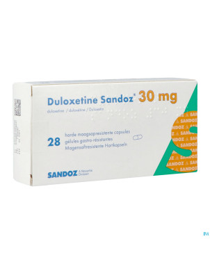 Duloxetine sandoz 30mg caps dur gastro resist. 28