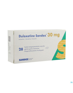 Duloxetine sandoz 30mg caps dur gastro resist. 28