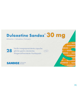 Duloxetine sandoz 30mg caps dur gastro resist. 28