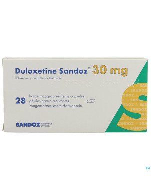 Duloxetine sandoz 30mg caps dur gastro resist. 28