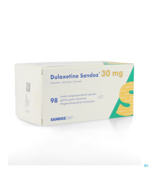 Duloxetine sandoz 30mg caps dur gastro resist. 98