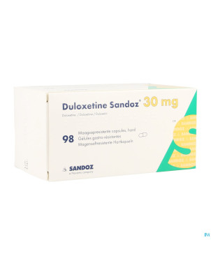 Duloxetine sandoz 30mg caps dur gastro resist. 98