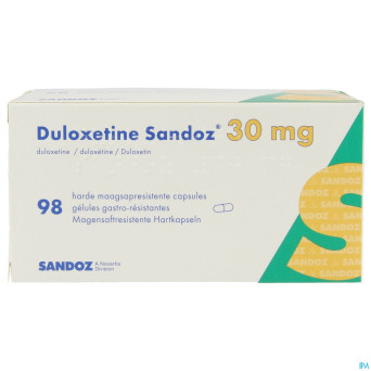 Duloxetine sandoz 30mg caps dur gastro resist. 98