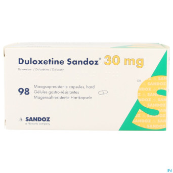 Duloxetine sandoz 30mg caps dur gastro resist. 98