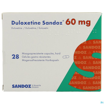 Duloxetine sandoz 60mg caps dur gastro resist. 28