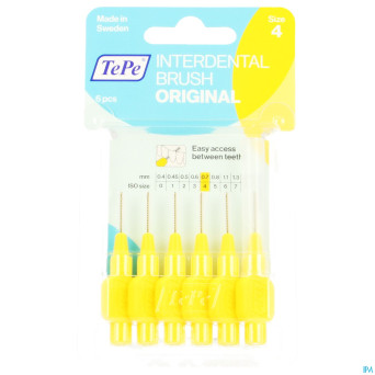 Tepe interdental brush 0,70mm yellow    6