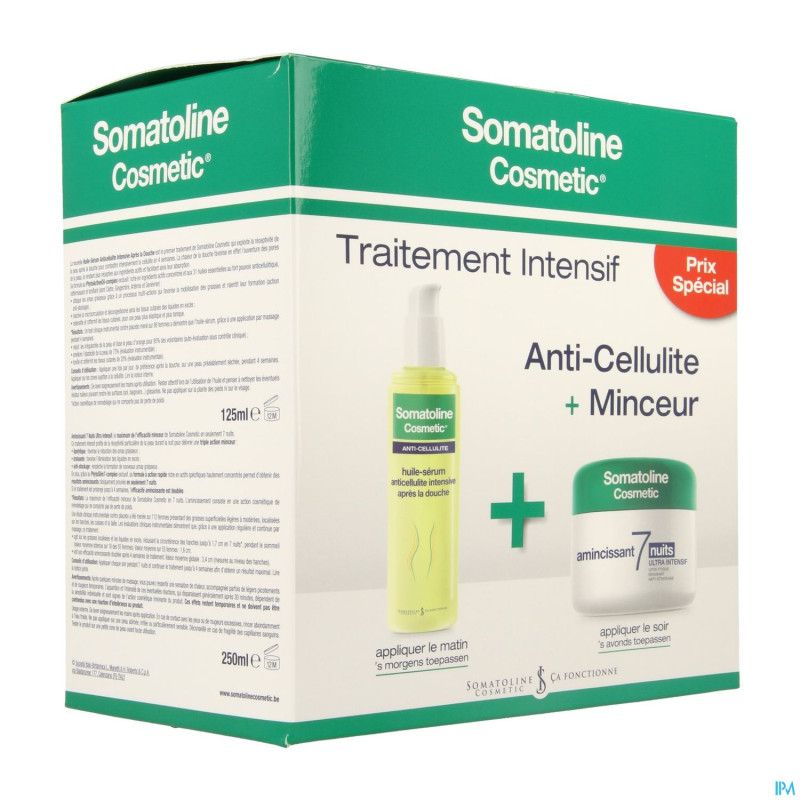 Somatoline cosm.duo 7 nuits 250ml + huile ac 125ml
