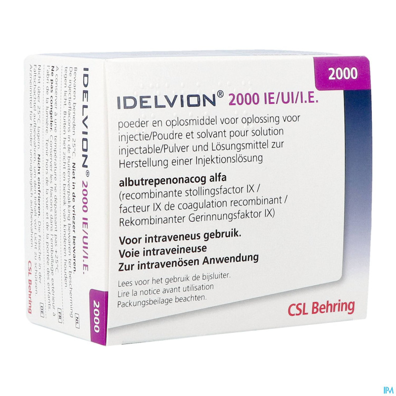Idelvion 2000ui/ 5,0ml pdr + solv pour sol inj set