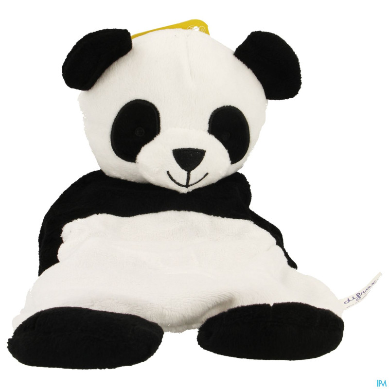 Difrax pau-li peluche plate soft noir/blanc