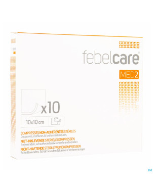 Febelcare med2 compr.n/adh. ster. 10,0x10,0cm 10x1