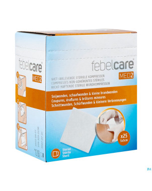 Febelcare med2 compr.n/adh. ster.  5,0x 5,0cm 25x1
