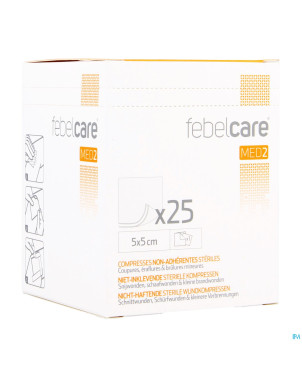 Febelcare med2 compr.n/adh. ster.  5,0x 5,0cm 25x1