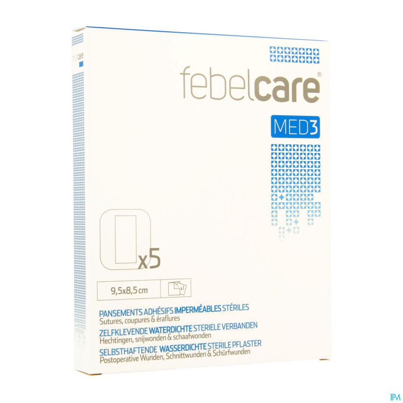 Febelcare med3 pans. adh. ster. wtp  9,5x 8,5cm  5