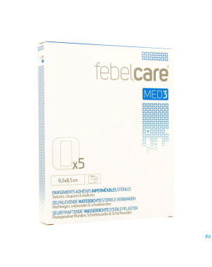 Febelcare med3 pans. adh. ster. wtp  9,5x 8,5cm  5