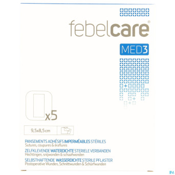 Febelcare med3 pans. adh. ster. wtp  9,5x 8,5cm  5