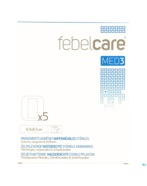 Febelcare med3 pans. adh. ster. wtp  9,5x 8,5cm  5