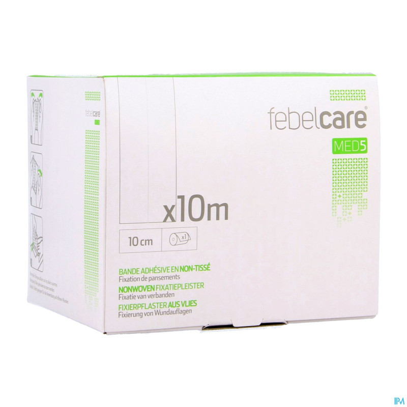 Febelcare med5 bande adhesif n/tisse 10cm 10m  1