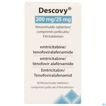 Descovy 200mg/25mg comp pell  30 flacon