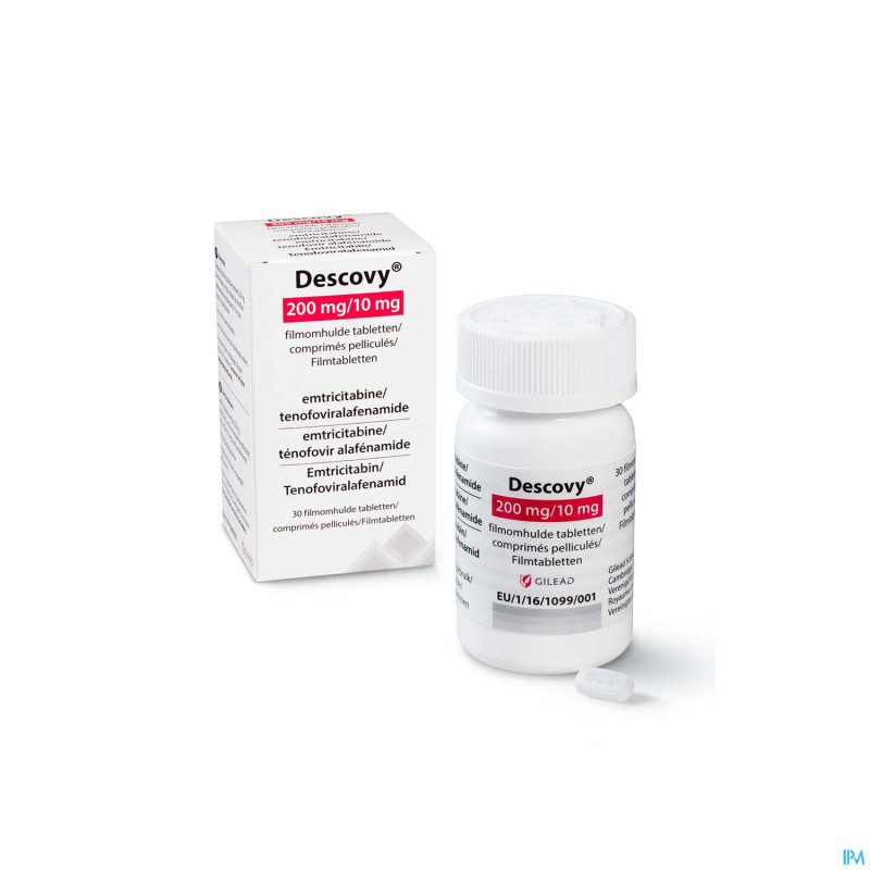 Descovy 200mg/10mg comp pell  30 flacon