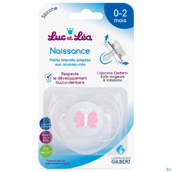 Luc&lea sucette symetrique 0-2m pink 2