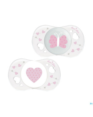 Luc&lea sucette symetrique 0-2m pink 2