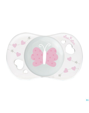 Luc&lea sucette symetrique 0-2m pink 2