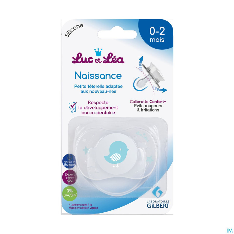 Luc&lea sucette symetrique 0-2m bleu 2