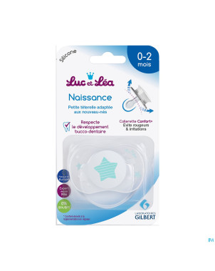 Luc&lea sucette symetrique 0-2m bleu 2