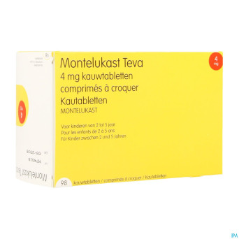 Montelukast teva impexeco  4mg comp macher 98 pip