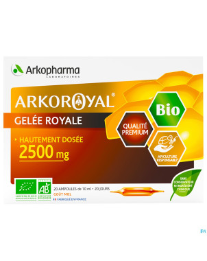 Arkoroyal gelee royale + coeur miel liq.   gom  20